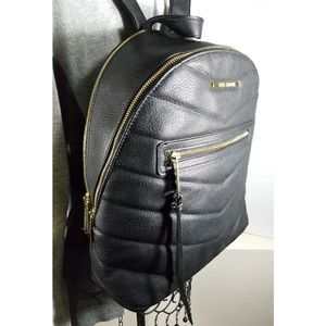 Steve Madden Backpack Bag Black Polyurethane EUC